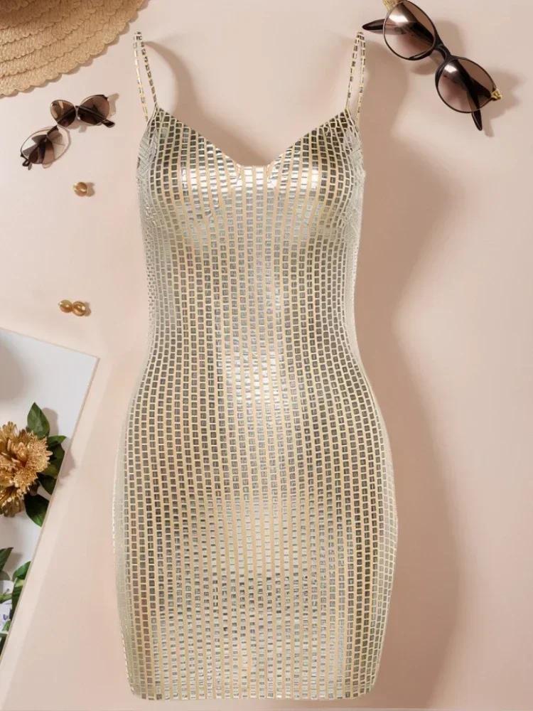 2025 nouveau été Sexy femmes robes boîte de nuit Minis sangle fête robes de soirée dos nu anniversai