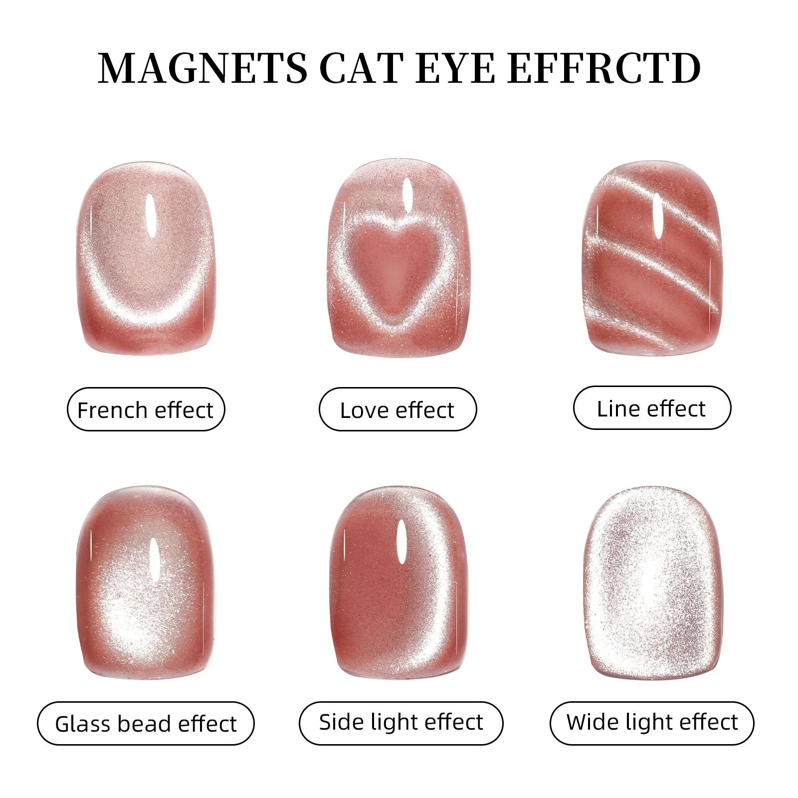 Aimants détachables 3 en 1 pour Nail Art, effet œil de chat, motif serpent, Nail Art français pour b