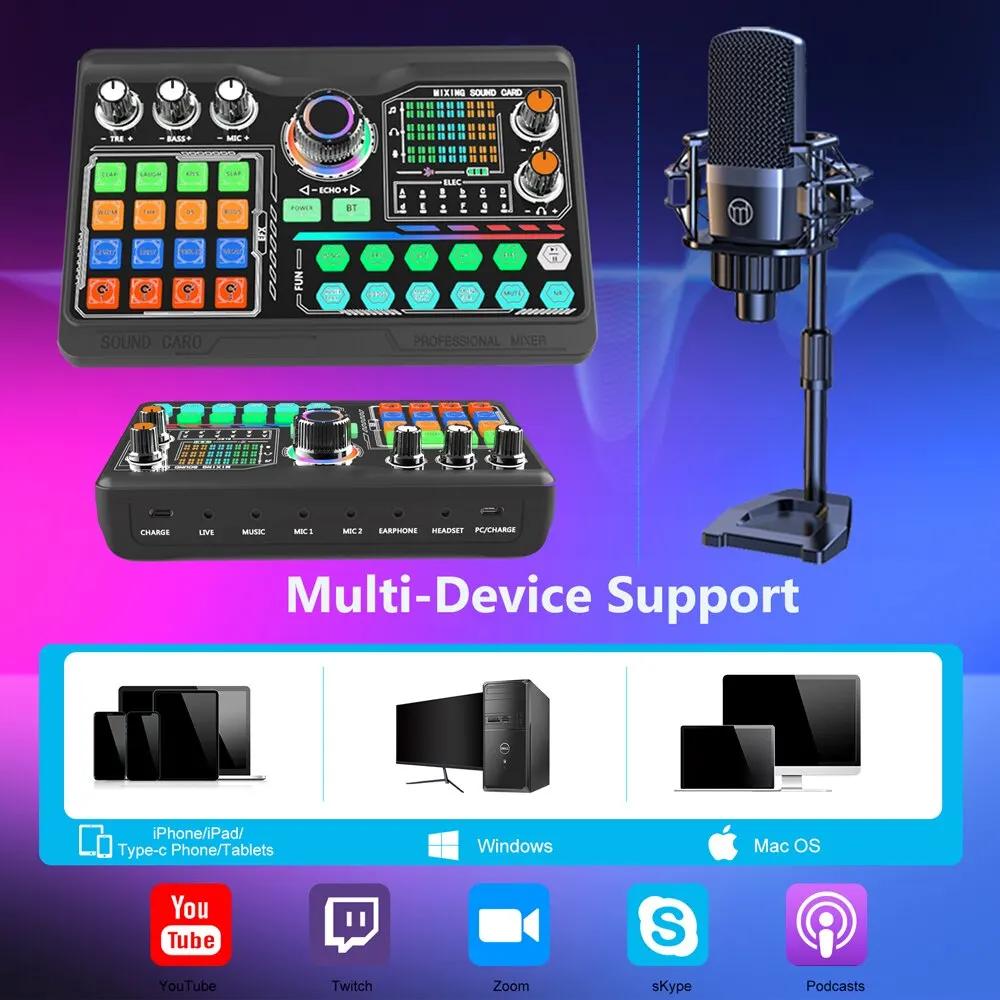 Zealsound-Kit de carte son professionnel pour podcast, microphone, PC, smartphone, ordinateur portab