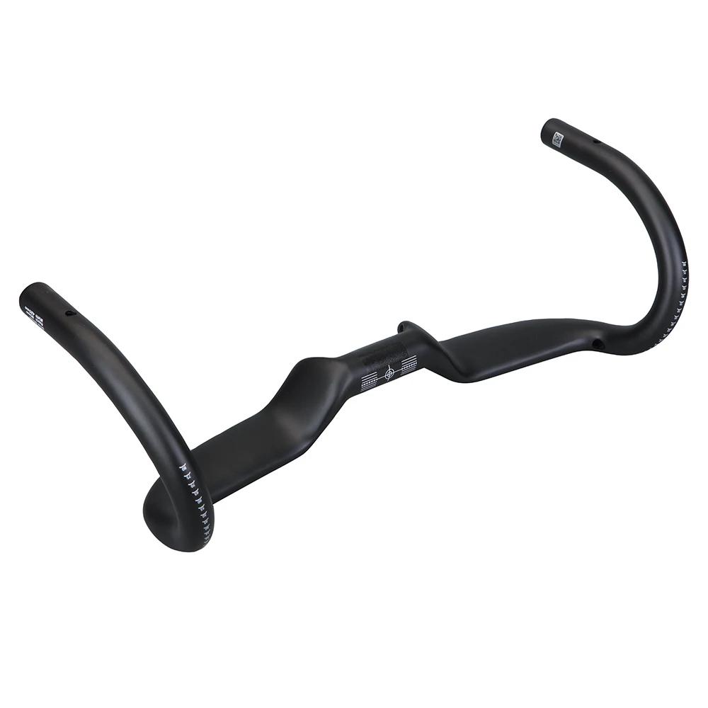 2024 Manche en gravier 14 ° Guidon de vélo en carbone, guidon aérodynamique, levage de chute, câbl