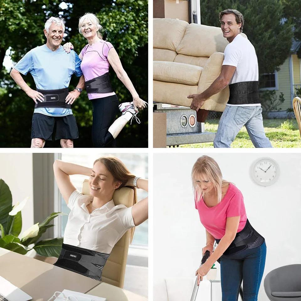 AOLIKES – attelle pour le bas du dos, avec 6 supports, soutien lombaire orthopédique antidérapant, c