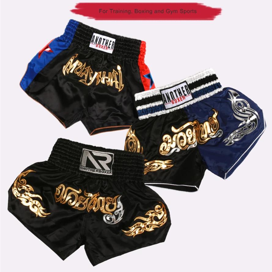 Short de boxe pour hommes, femmes et enfants, homme Muay Thai de haute qualité, short BJJ noir, pant