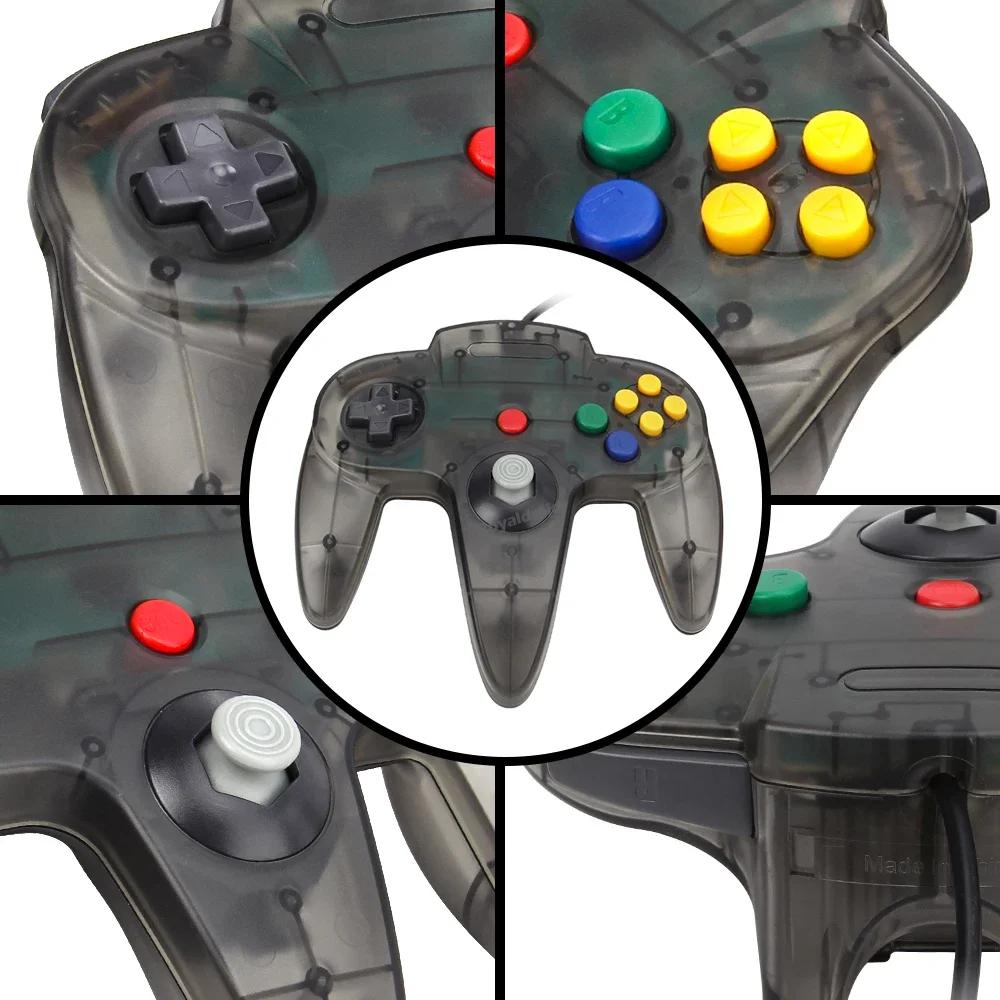 2 pièces/paire pour contrôleur N64 classique télécommande filaire manette de jeu Joystick rétro jeu