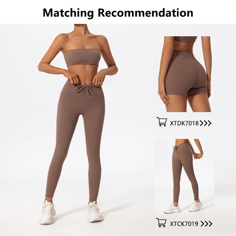 Soutien-gorge de sport décontracté été sans bretelles - Top tube yoga gym pour femmes