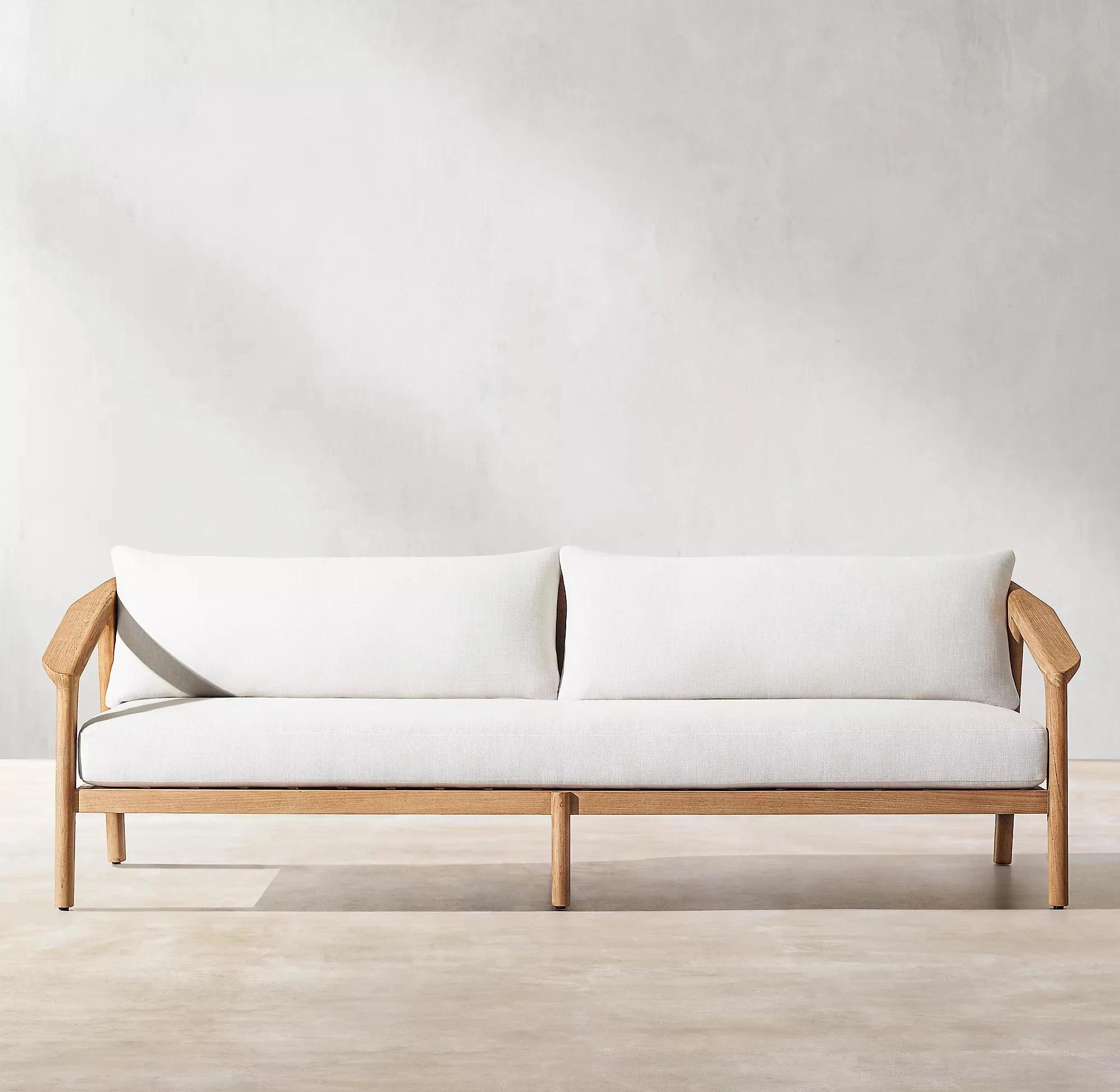 Mobilier d'extérieur canapés tables chaises style vieilli tissu imperméable rotin et bois massif vil