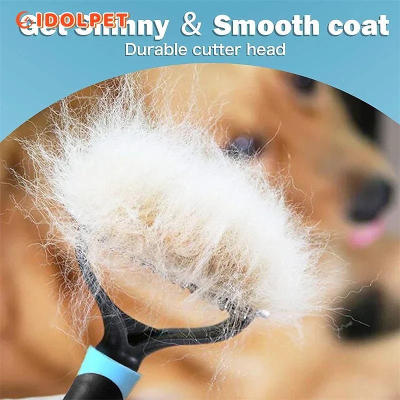 Brosse professionnelle de démêlage pour animaux de compagnie, peigne à démêlage sur 2 côtés pour chi