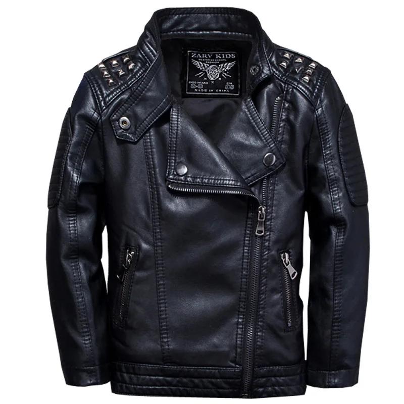 Mode enfants veste en cuir filles veste en polyuréthane enfants moto vêtements d'extérieur pour bébé