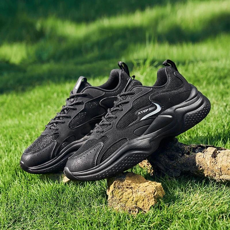 Xtep chaussures décontractées pour hommes été nouvelle maille respirant semelle épaisse rehaussée lé