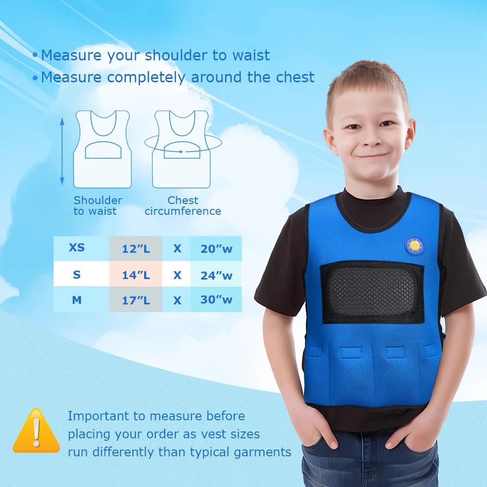 Gilet lesté sensoriel pour enfants, pour l'autisme, l'hyperactivité, traitement de l'humeur, trouble