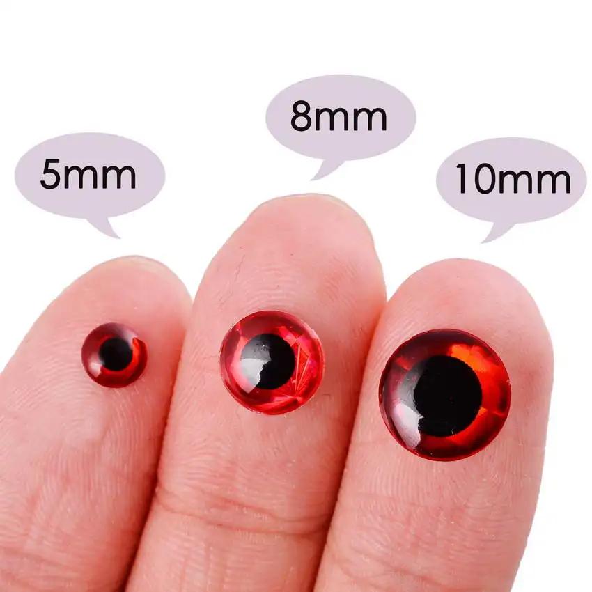 100 pièces leurre de pêche oeil 3D 3mm 4mm 5mm 6mm 7mm 8mm 9mm 10mm 12mm simulation leurres de pêche