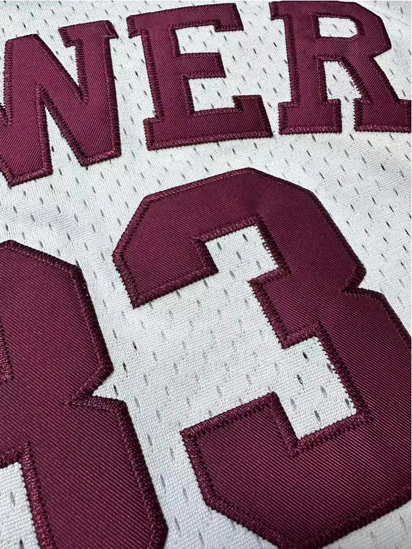 # Maillot de basket rétro respirant pour homme 33 Lower Merion Headgear, couleur marron, brodé, styl