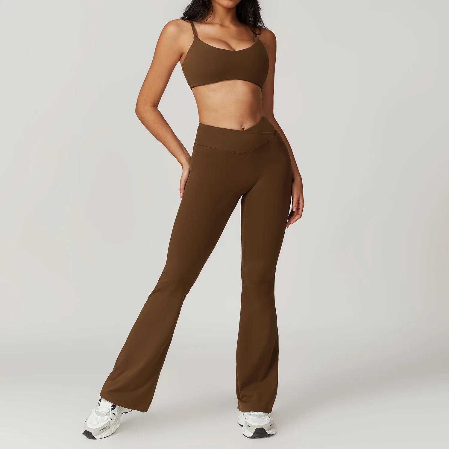 Ensemble de Yoga 2 pièces, vêtements de sport, combinaisons de Yoga pour femmes, Fitness, manches co