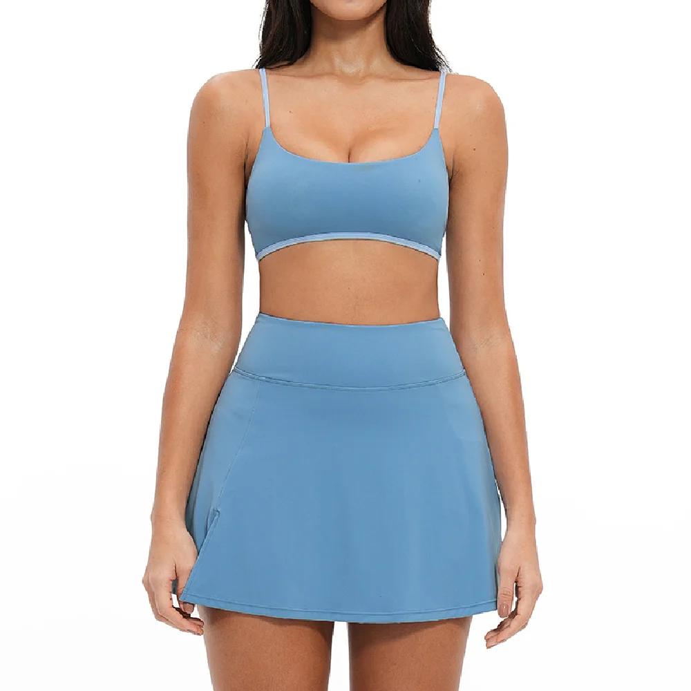 Ensemble de sport 2 pièces pour femme, tenue de yoga contrastée, vêtements de sport, ensemble d'entr
