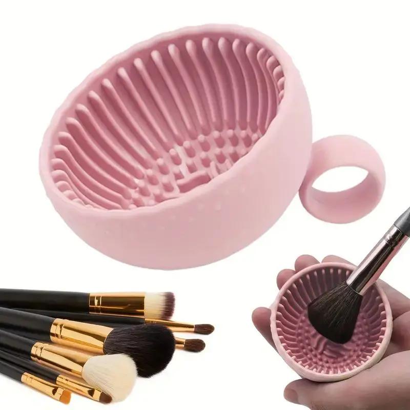 Nettoyeur de pinceaux de maquillage QuickClean, épurateur en Silicone de qualité supérieure et bol a
