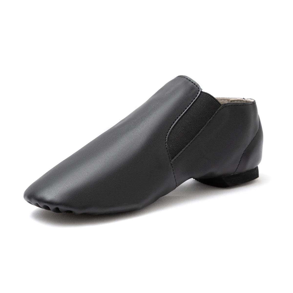 Chaussures de jazz en cuir PU Dynadans pour enfants adultes élasticité latérale danse