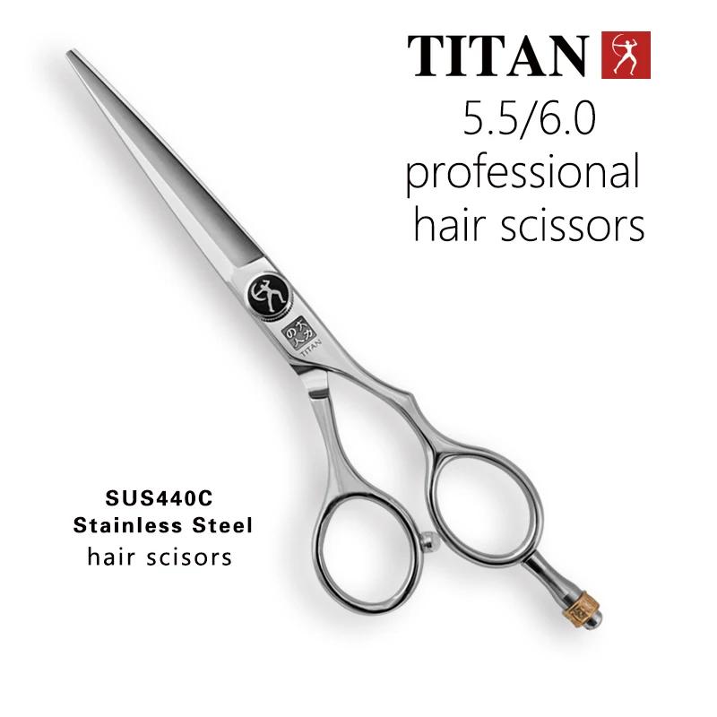 Titan ciseaux à cheveux professionnels 5.5 pouces 6.0 pouces ciseaux de coiffeur coupe ciseaux aminc