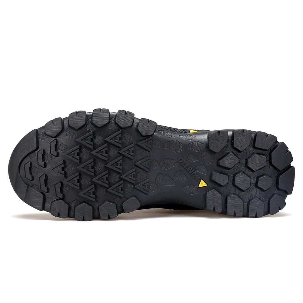 Bottes randonnée homme cuir véritable outdoor - Chaussures trekking travail sécurité escalade luxe