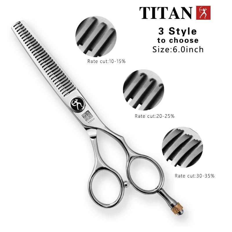 Titan ciseaux à cheveux professionnels 5.5 pouces 6.0 pouces ciseaux de coiffeur coupe ciseaux aminc