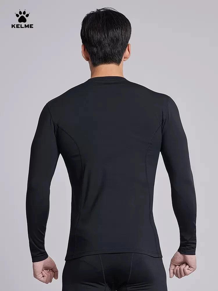 Collants KELME en peluche de compression pour hommes - Chaleur et séchage rapide pour fitness