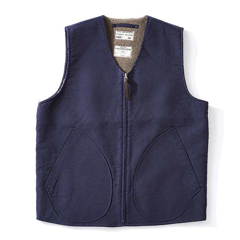 Gilet en laine épaissie doublé de sourire pour hommes et femmes, col en V, glaçure, extérieur, entra