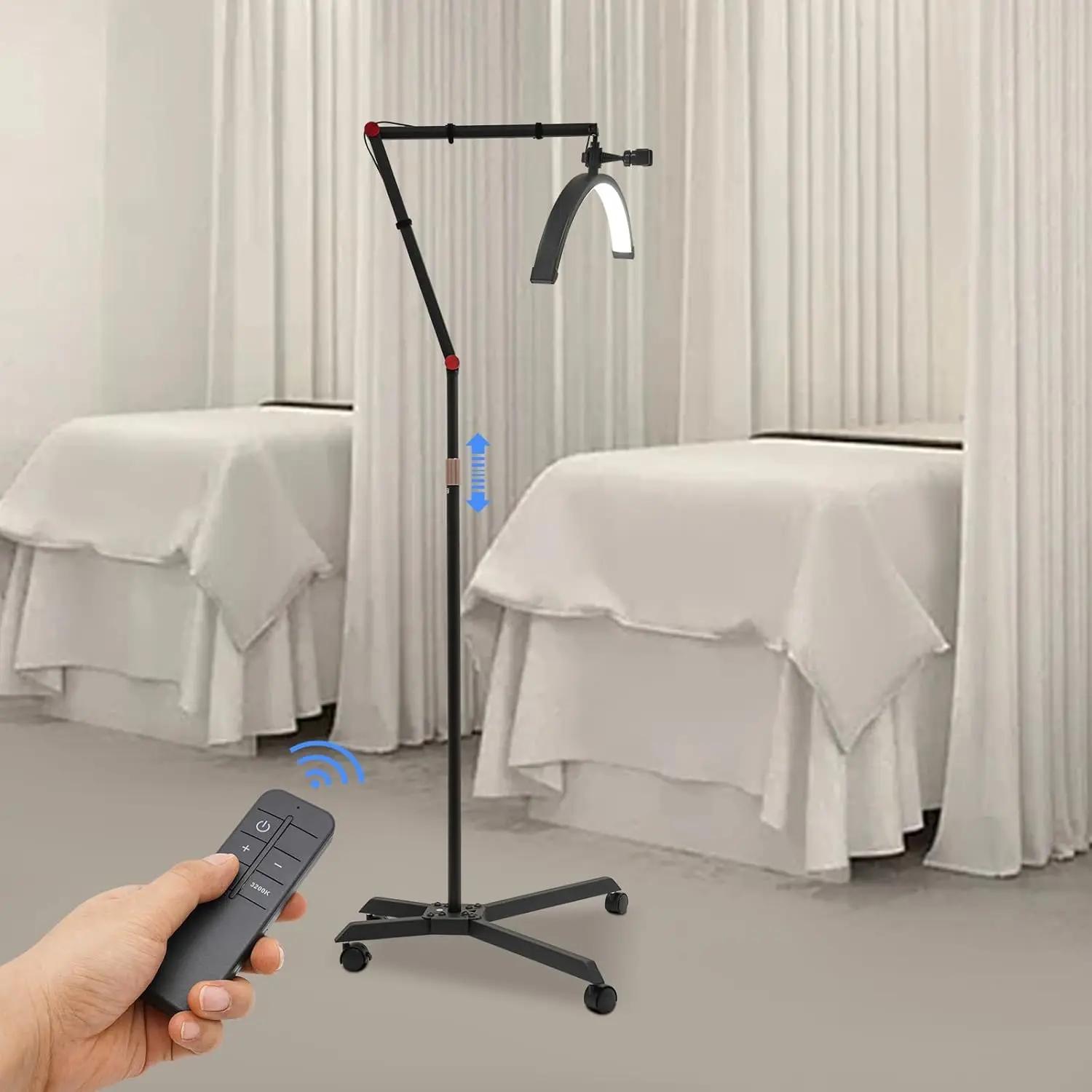Lampe LED 36W pour extensions de cils, hauteur réglable, 360° ° Lampe à ongles rotative sur roulet