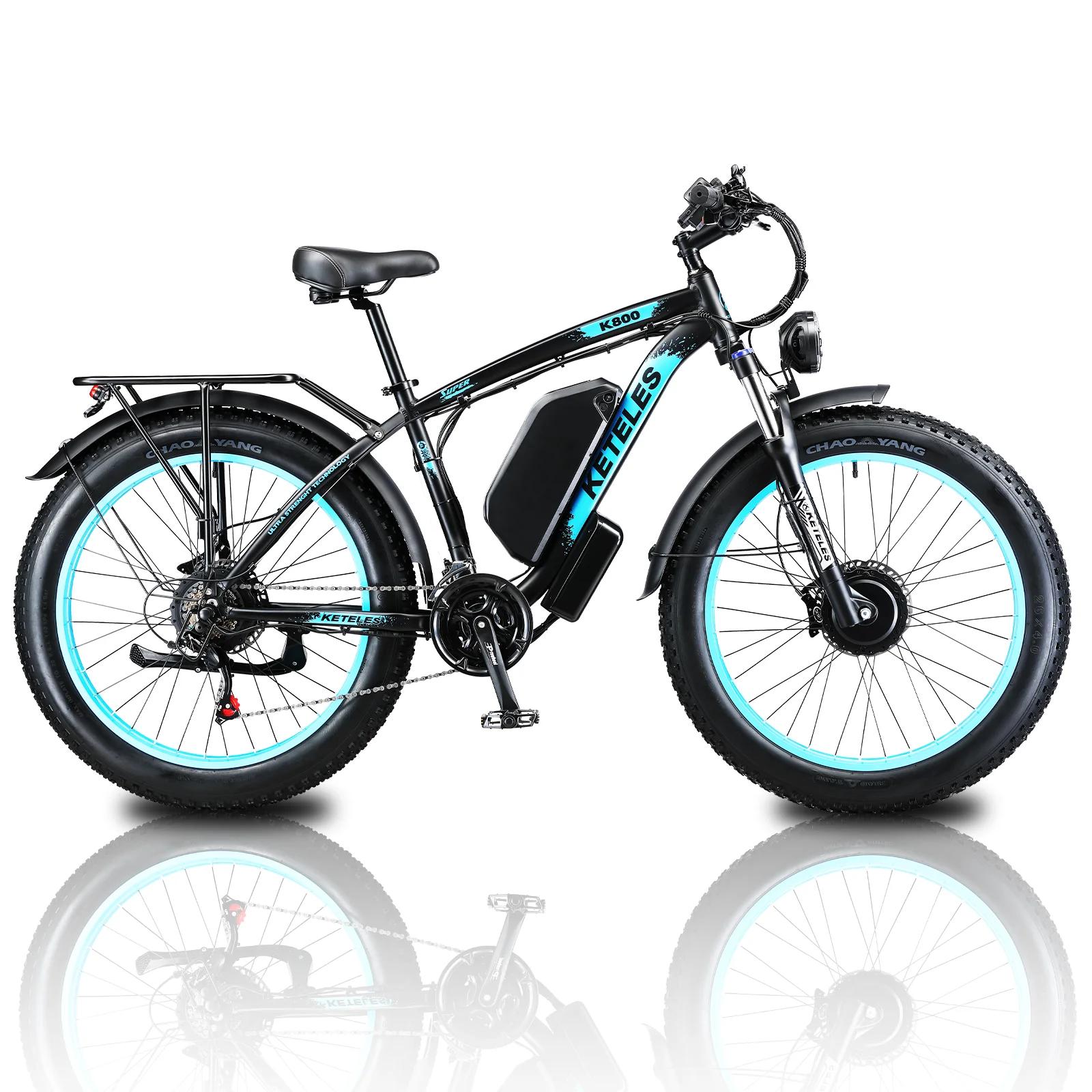 EllTELES-Vélo Électrique Hybride à Moteur K800 de 2000W pour Adulte, Bicyclette de Montagne de Neige
