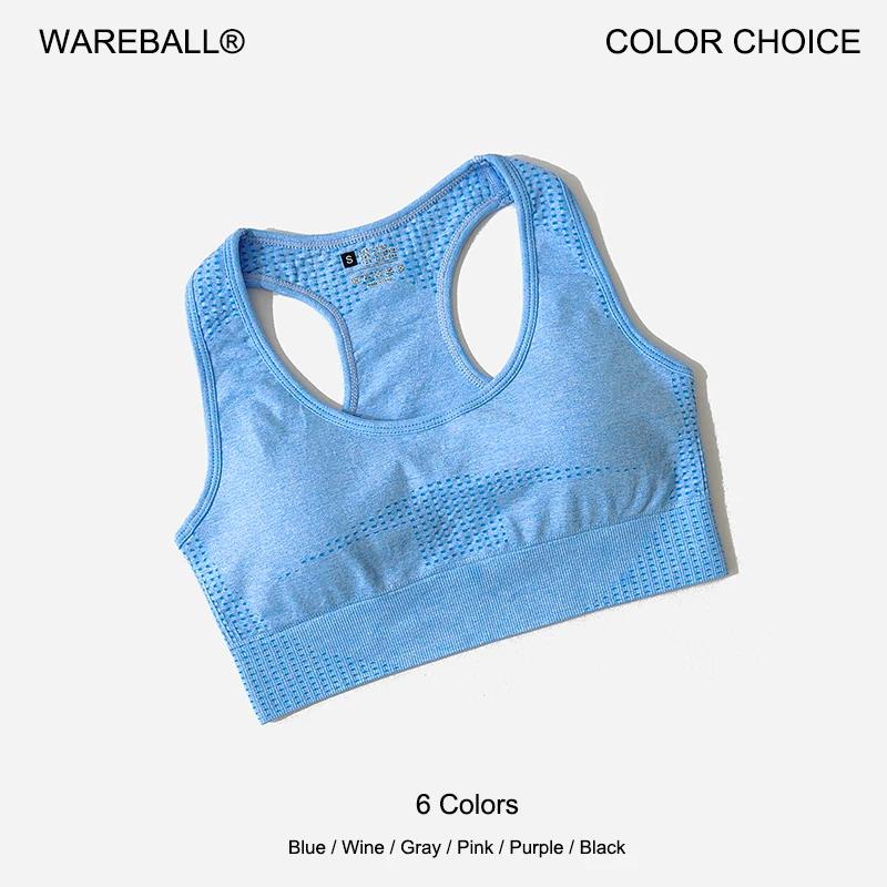Soutien-gorge sport sans couture femme push-up - Haut court fitness yoga course à pied rembourré