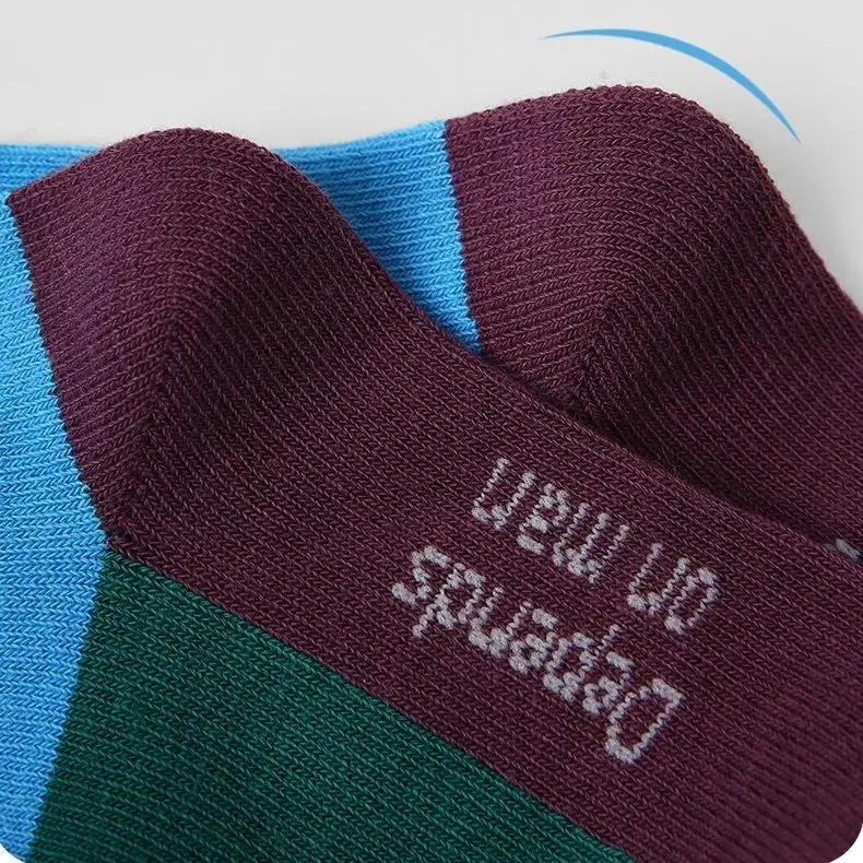 Chaussettes de dehors à Rayures en Coton pour Enfant, Garçon et Fille, 4 Paires, 3-12T, Nouvelle Col