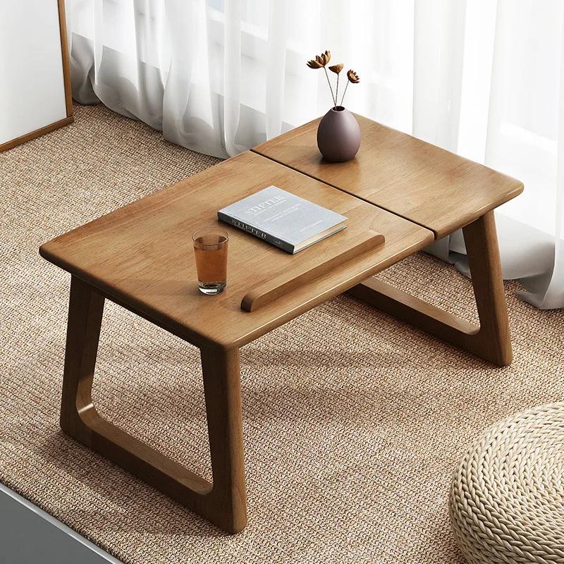 Bureau d'ordinateur Portable en bois massif, fenêtre japonaise, Tatami, lit Portable, Tables pliante