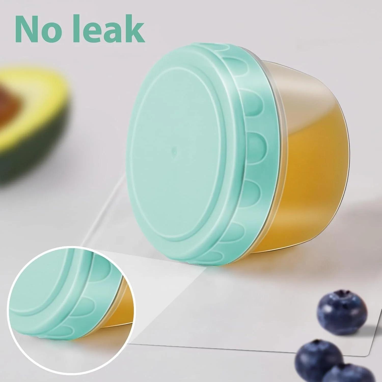 Paquet de 1 à 6 récipients à vinaigrette de 2.7 OZ à emporter avec couvercles petits récipients à co