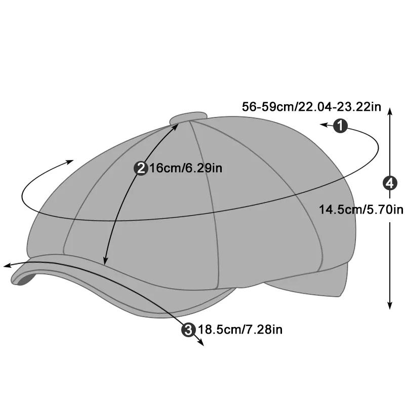 Casquettes Newsboy Rétro pour Hommes, Chapeaux Octogonaux, Chapeaux de Peintre Britanniques, Bérets