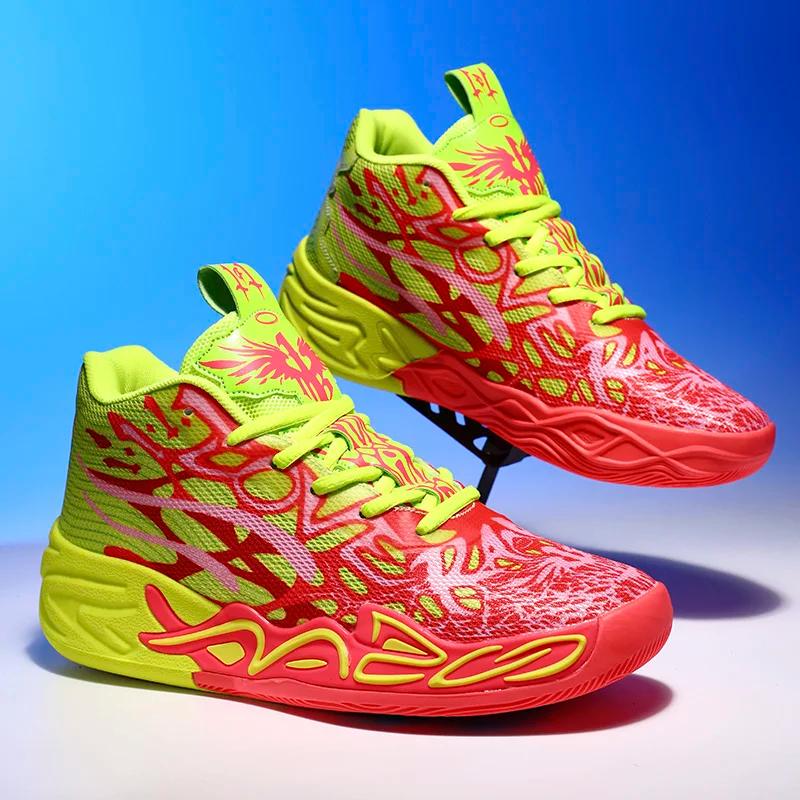 Chaussures de basket-ball pour hommes, baskets montantes souples et légères, antidérapantes, absorba