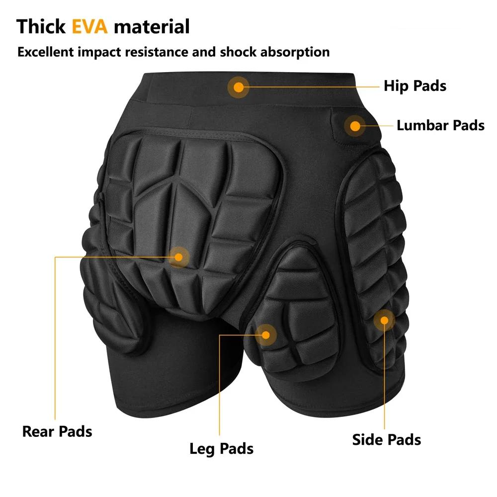 Shorts de protection hanches ski snowboard - Équipement VTT motocross avec genouillères