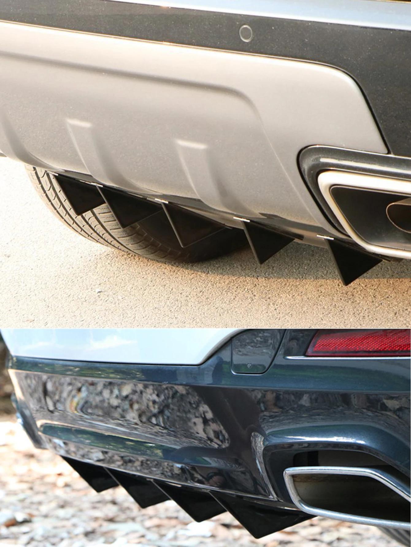 Kit de 4 pièces pour pare-chocs arrière de voiture, diffuseur arrière universel style aileron de req