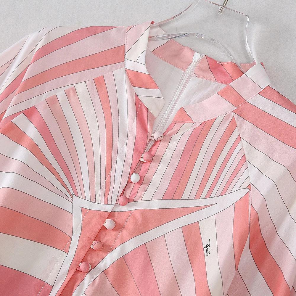 Robe chemise élégante à col montant pour femmes, tenue de vacances bohème, ample, décontractée, jupe
