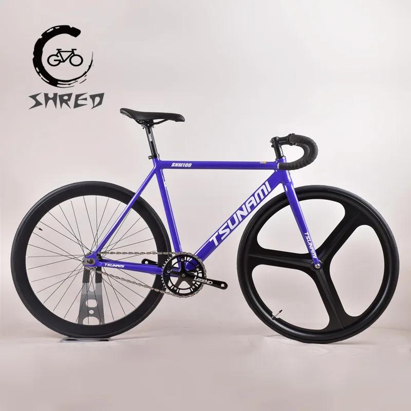 TSUNAMI-Vélo de Course SNM100 Fixie Partners, Vitesse Unique, Cadre en Aluminium 700C, Pièces de Cyc