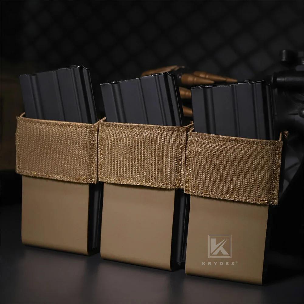 KRYDEX tactique élastique 5.56 Triple Double Magazine insérer 7.62 pochette magnétique pour D3CR pla