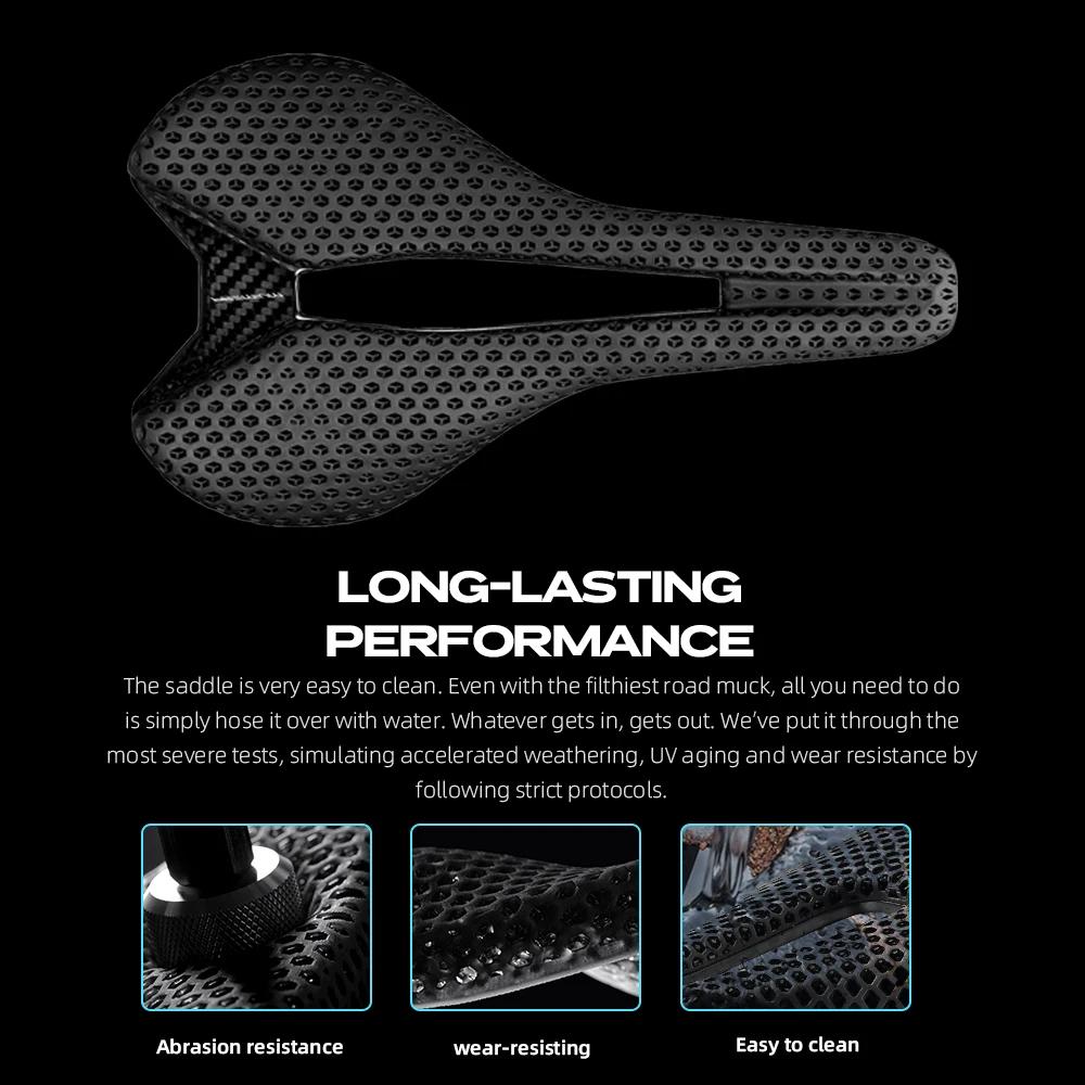 RYET carbone 3D-imprimé selle de vélo ultraléger selle de vélo pour hommes femmes Triathlon route vt