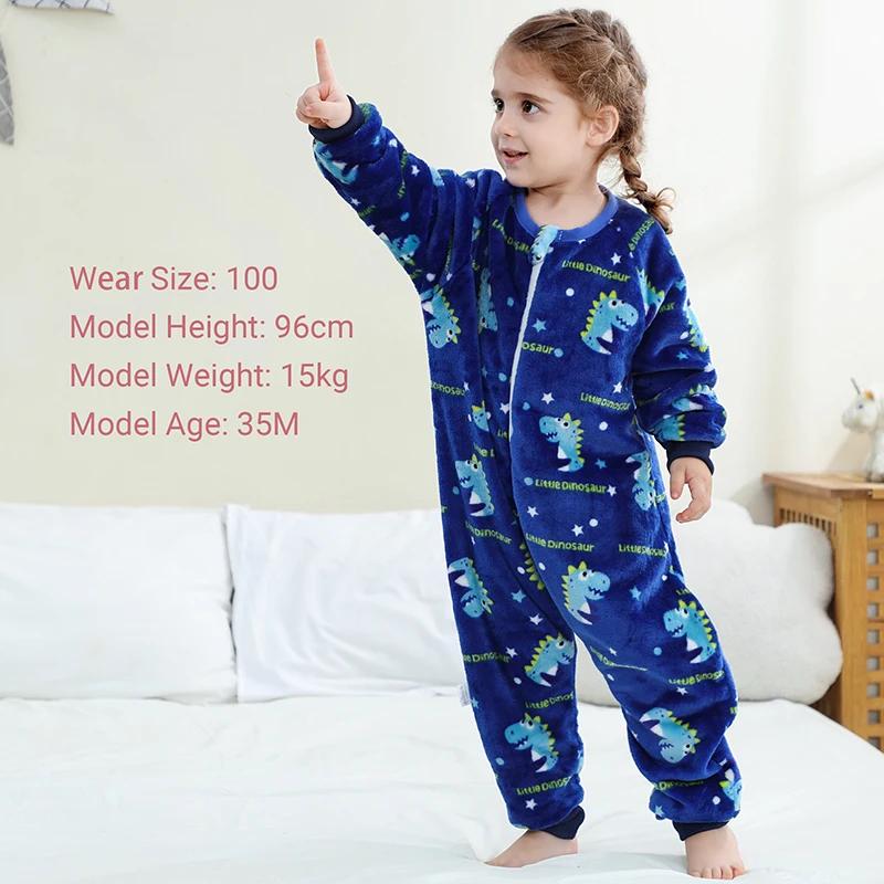MICHLEY Sac de couchage en flanelle pour enfants, bébé, sac de couchage pour enfant, manches longues