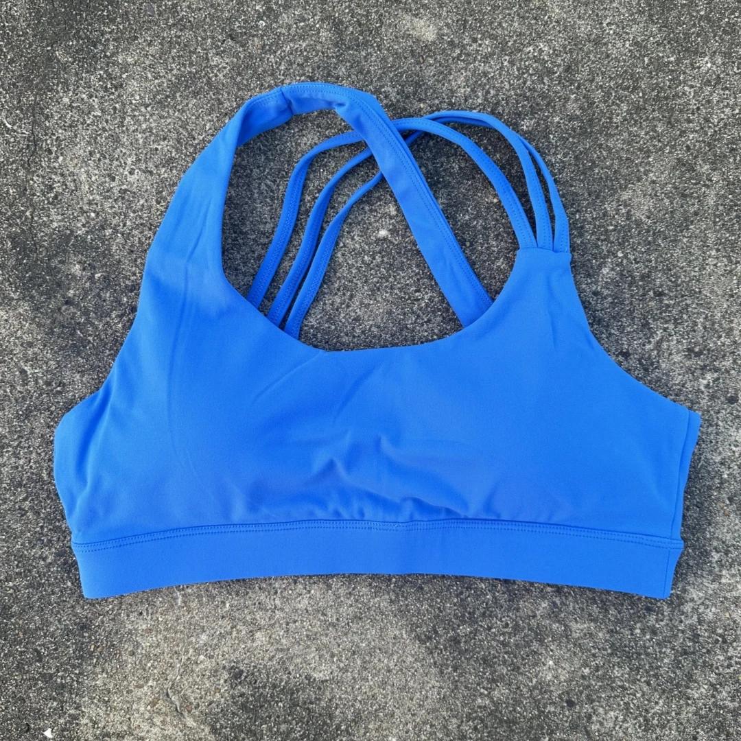 Soutien-gorge de Sport pour femmes, couleur unie, haute résistance, bretelles croisées, sous-vêtemen