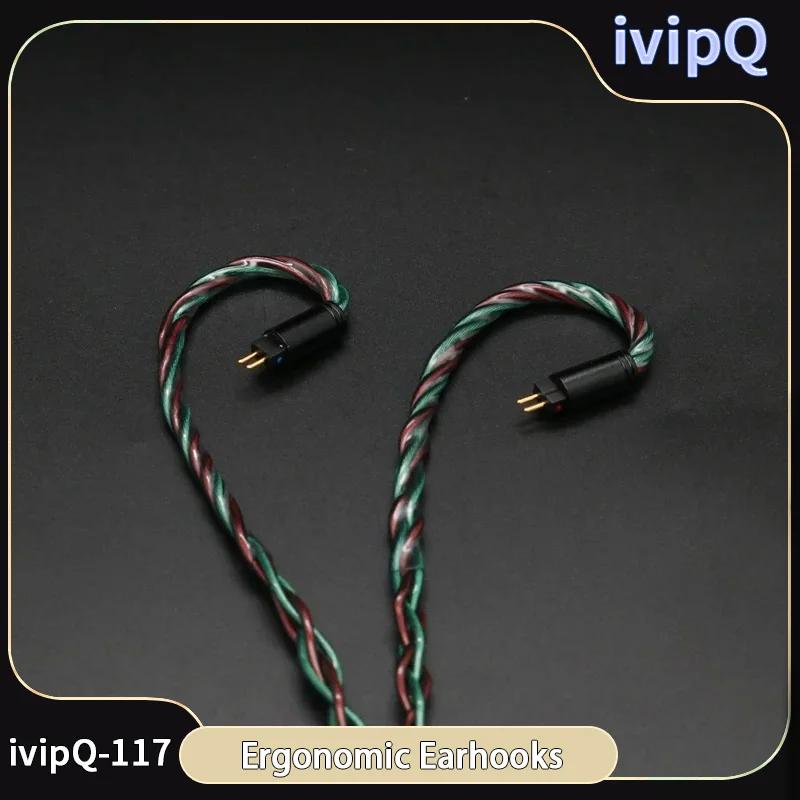 IvipQ-117 8 Core ODavid et 7N OCC Mix Écouteurs haut de gamme Câble de mise à niveau avec prises mod