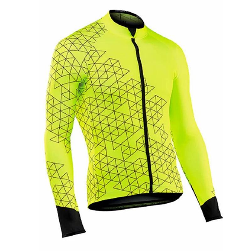 Vêtements de vélo jaune Fluorescent pour hommes, vêtements de course sur route, chemise de vélo resp