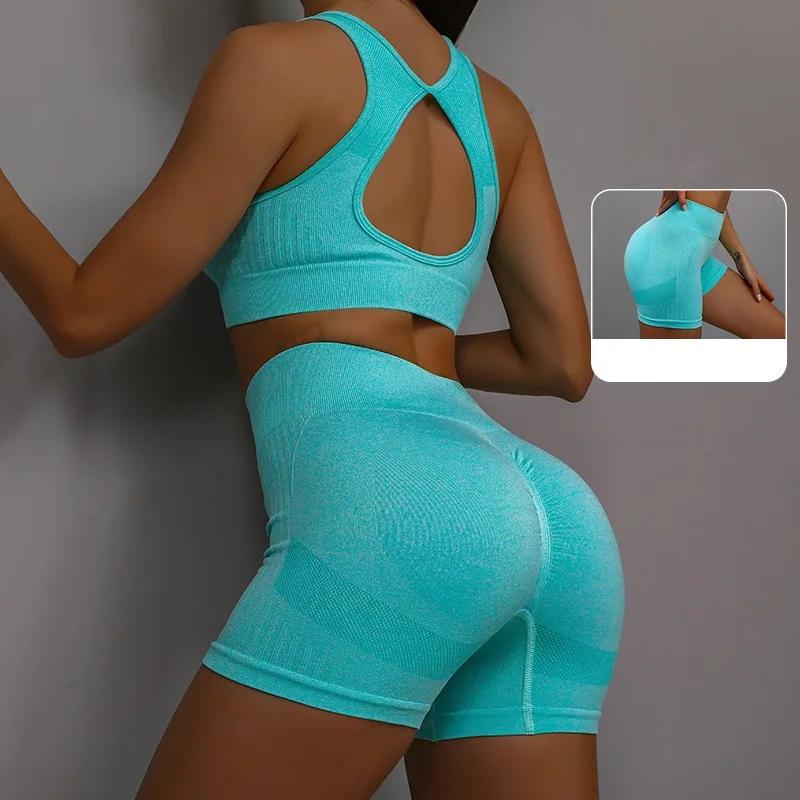 2 pièces costume de Yoga sous-vêtements de sport de Yoga costume de Fitness pour femmes gilet de cou