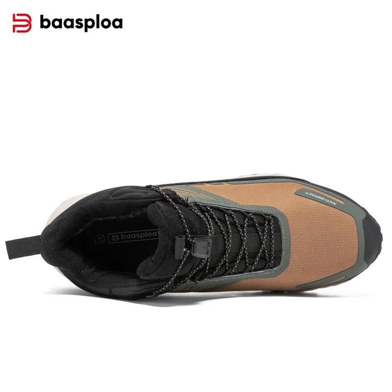 Chaussures de randonnée homme Baasploa imperméables hiver - Confort chaud antidérapant baskets marche