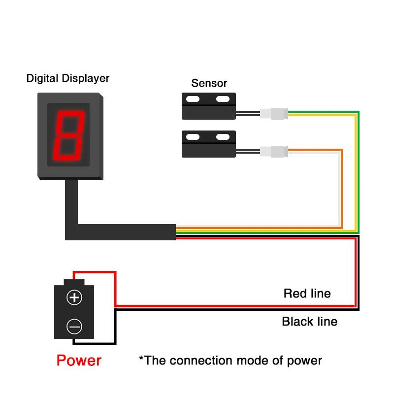 ZSDTRP 6 vitesses universel moto indicateur de vitesse numérique affichage LED levier de changement