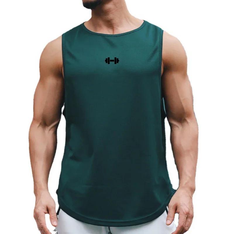 Vêtements de sport à séchage rapide pour hommes, gilet imprimé pour exercices et fitness en salle, 6