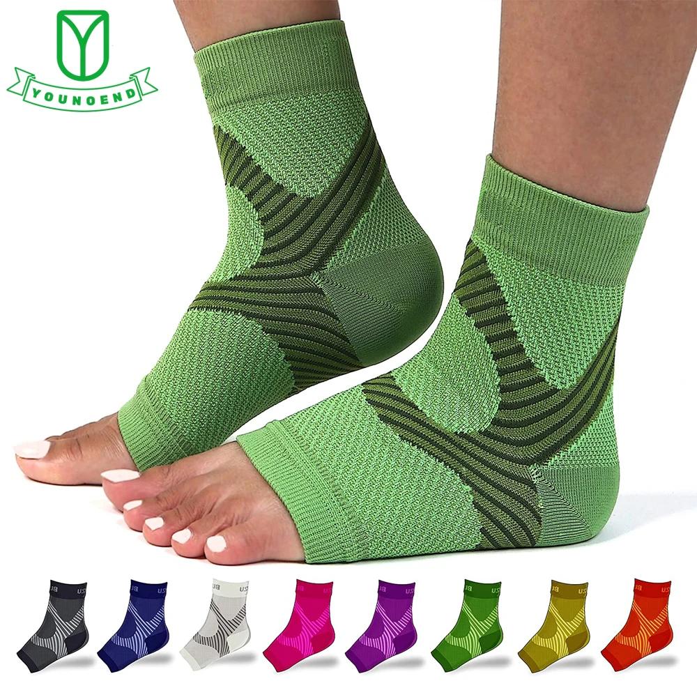 Attelle de fasciite plantaire, 1 paire, chaussettes de Compression nocturne, Supports de talon pour