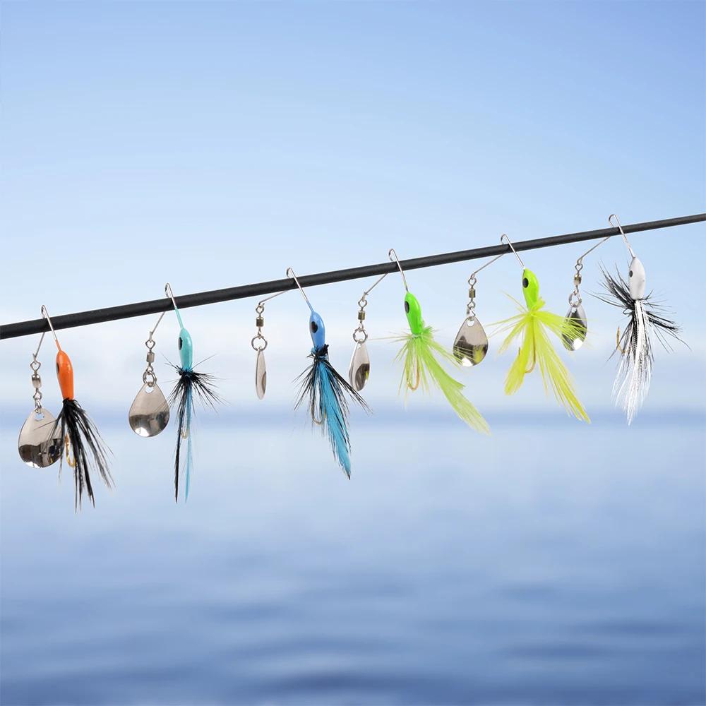 3 pièces Spinner appât bar leurre de pêche métal Spinnerbait gabarit tête crochet pour brochet bar t