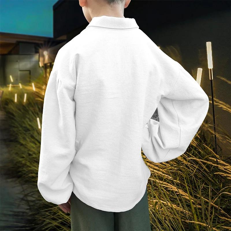 Chemise de pirate médiévale pour garçons Bbalizko, hauts écossais Jacobite Renaissance à lacets pour