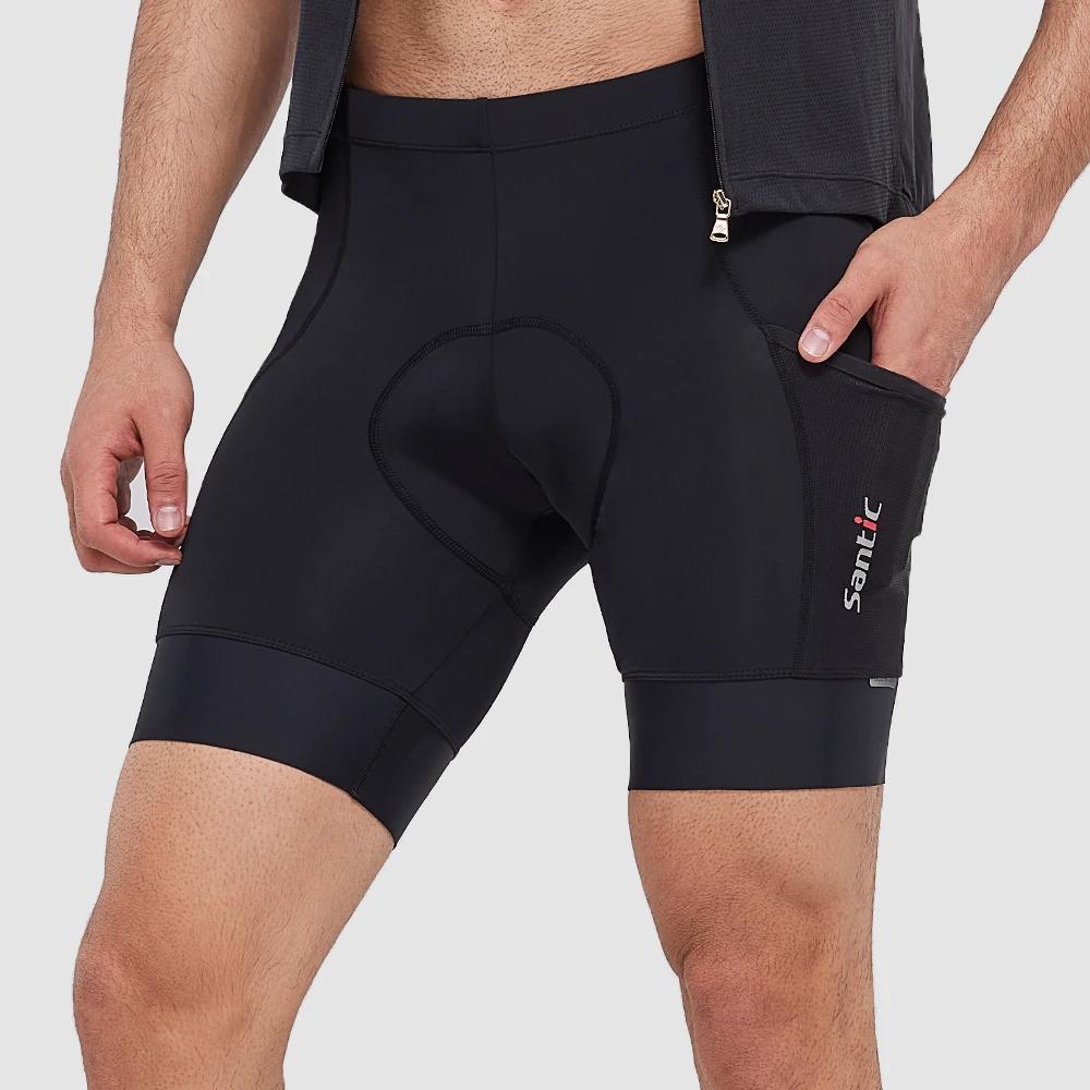 Santic short de cyclisme homme 4D rembourré short de vélo vtt short d'équitation vêtements de vélo a